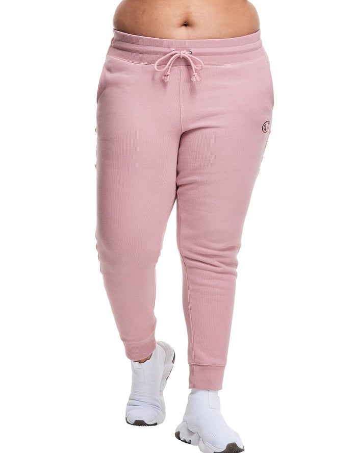 Jogger Champion Mujer - Plus Reverse Weave Triple Outline C Logo ( Rosas ) 2067518-JB